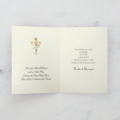 イースターキリストは復活フローラクロス祈りの言葉 シーズンカード (内部)