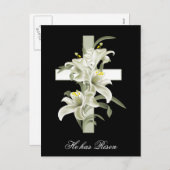 イースターキリスト教彼は立上がりました シーズンポストカード (正面/裏面)