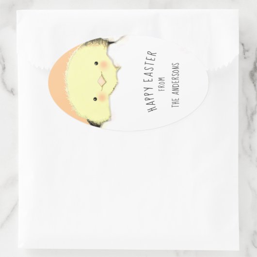 イースターギフトラベル 楕円形シール (バッグ)