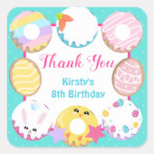 イースタークッキーのドーナツとスイーツパーティー スクエアシール (正面)