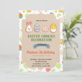 イースタークッキーの装飾誕生日招待状 招待状 (スタンド正面)