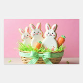 イースタークッキークラシックラウンドステッカー 長方形シール