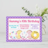 イースタークッキードーナツとスイーツバースデーパーティー 招待状 (スタンド正面)