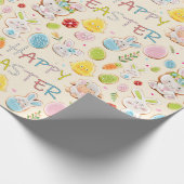 イースタークッキーパターン ラッピングペーパー (角)