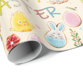 イースタークッキーパターン ラッピングペーパー (ロールコーナー)