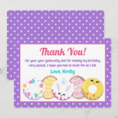 イースタークッキー ドーナツ スイーツ 誕生日パーティー サンキューカード (正面/裏面)