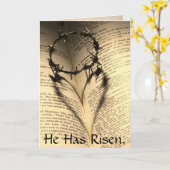 イースタークラウンとバイブルエレガントバースカスタムカード カード (黄色い花)