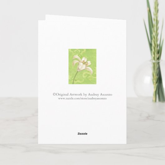 イースタークリスチャンホワイトリリーエレガンスジョイ恵み カード (裏面)