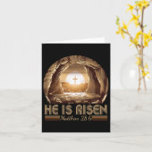 イースタークリスチャン彼はイエス空の墓の人々を復活させた カード (黄色い花)