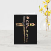 イースタークリスチャン彼は太陽の復活の人々を復活させた カード (黄色い花)