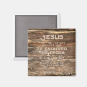 イースタークリスチャン聖書聖句動揺して木材 マグネット (正面/裏面)