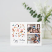 イースタークリッターパーソナライズされた写真 シーズンポストカード (スタンド正面)