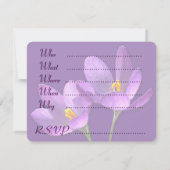 イースタークロカス招待状イースターカードのパーソナライズ 招待状 (裏面)