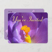 イースタークロカス招待状イースターカードのパーソナライズ 招待状 (正面/裏面)