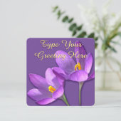 イースタークロカス招待状イースターカードのパーソナライズ 招待状 (スタンド正面)