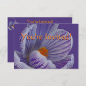 イースタークロカス招待状イースターカードのパーソナライズ 招待状 (正面/裏面)