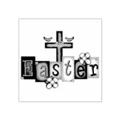 イースタークロスとハト ラバースタンプ (インプリント)