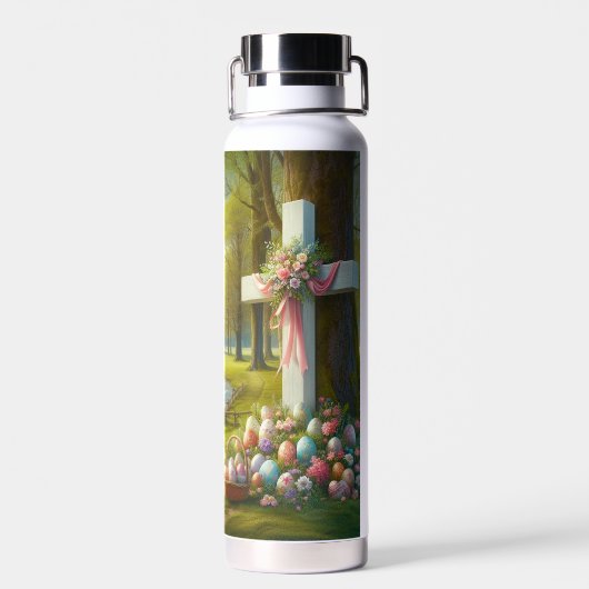 イースタークロスとバニー&エッグ ウォーターボトル (背面)