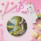 イースタークロスとバニー&エッグ ペーパープレート (パーティー)