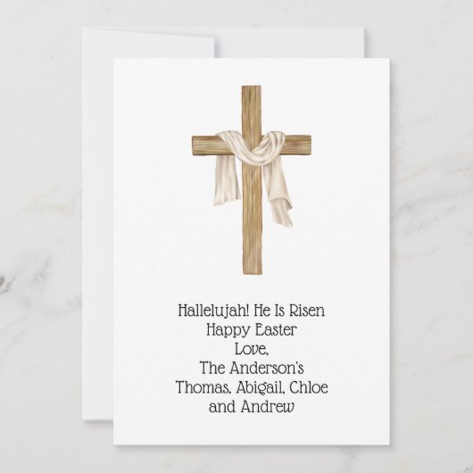 イースタークロスシュラウド宗教的クリスチャン シーズンカード (正面)