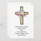 イースタークロスピンクフローラ宗教クリスチャン シーズンカード (正面/裏面)