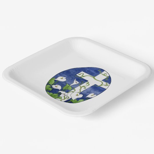 イースタークロスホリデーパーティー ペーパープレート (傾斜あり)