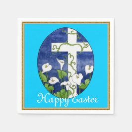 イースタークロスホリデー紙ナプキンス スタンダードカクテルナプキン