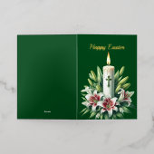 イースタークロスリリーキャンドルイラストレーション 箔シーズンカード (外側レイダウン)