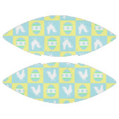 イースタークールチェッカーボードパターンルースター卵 アメリカンフットボール (パネル)