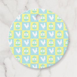 イースタークールチェッカーボードパターンルースター卵 フェイバータグ