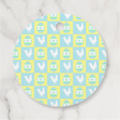 イースタークールチェッカーボードパターンルースター卵 フェイバータグ (裏面)