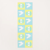 イースタークールチェッカーボードパターンルースター卵 ヨガマット (正面)