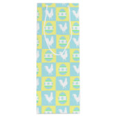 イースタークールチェッカーボードパターンルースター卵 ワインギフトバッグ (裏面)