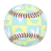 イースタークールチェッカーボードパターンルースター卵 野球ボール (裏面)