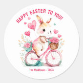 イースターグリーツバニーライディングバイカスタムク ラウンドシール (正面)