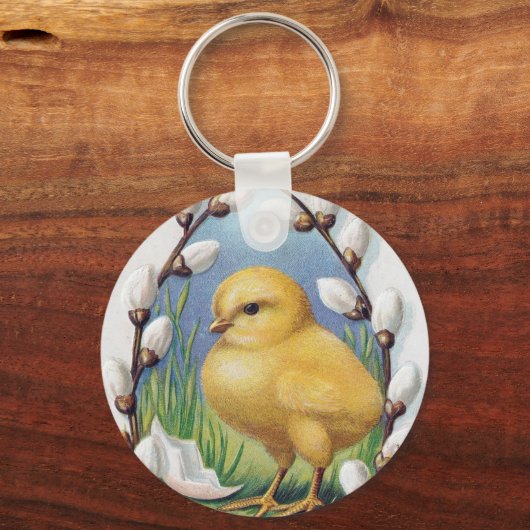 イースターグリーティングイエローシック キーホルダー (正面)