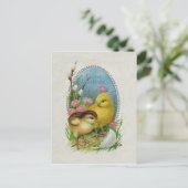 イースターグリーティングイエローチックス花 シーズンポストカード (スタンド正面)