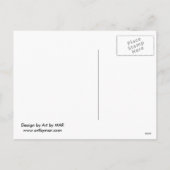 イースターグリーティングイエローチックス花 シーズンポストカード (裏面)