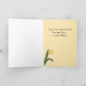 イースターグリーティングカーカスタムドまたはバ空白のニーカード シーズンカード (内部)