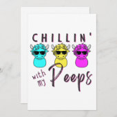 イースターグリーティングカードのぞき牛イースター牛のぞき シーズンカード (正面/裏面)