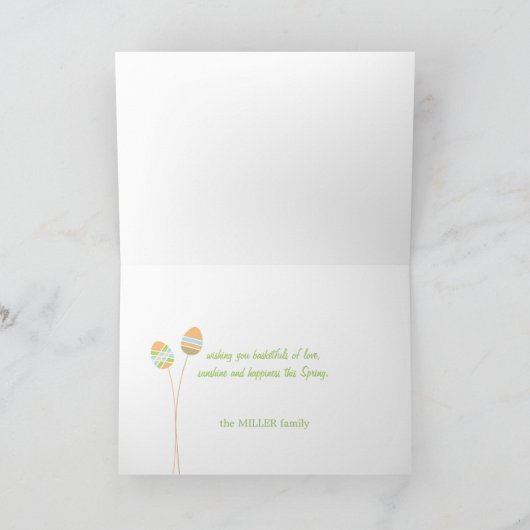 イースターグリーティングカードの卵 シーズンカード (内部)