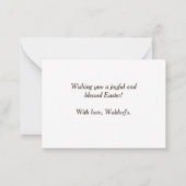 イースターグリーティングカード – 休日に最適 ノートカード (裏面)