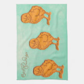 イースターグリーティングシックグリーン キッチンタオル (縦)