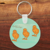 イースターグリーティングシックグリーン キーホルダー (正面)