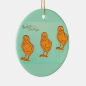 イースターグリーティングシックグリーン セラミックオーナメント (右)