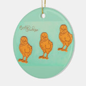 イースターグリーティングシックグリーン セラミックオーナメント (左)