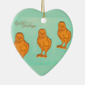 イースターグリーティングシックグリーン セラミックオーナメント (右)