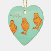 イースターグリーティングシックグリーン セラミックオーナメント (左)