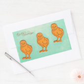 イースターグリーティングシックグリーン 長方形シール (封筒)