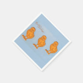 イースターグリーティングシックズブルー スタンダードカクテルナプキン (角)